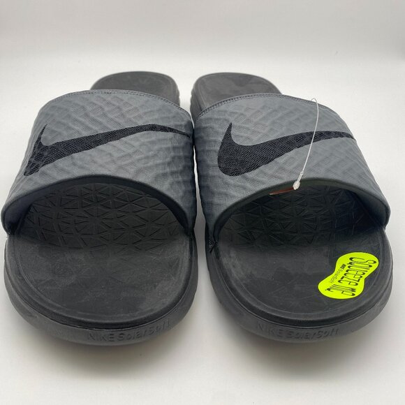 NIKE BENASSI SOLARSOFT BLACK/GRAY #705474-090 US MEN\'S VARIOUS SIZE main image 5